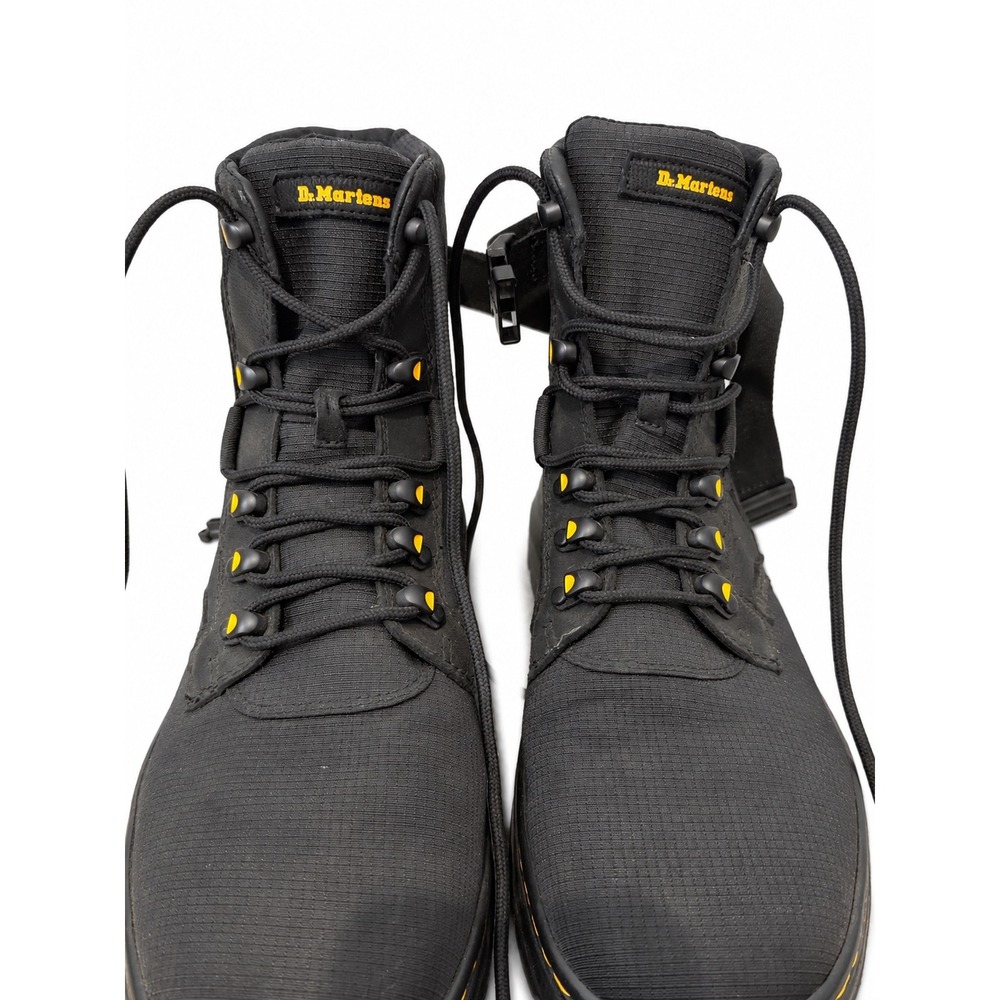 Dr. Martens Combs Tech II Black Ripstop Utility Boots Mens 10 Tactical Casual